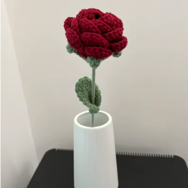 Handmade Crochet Rose Flower Perfect for Decorations, Valentines, Birthday. Eternal Rose Perfect for any occasion.